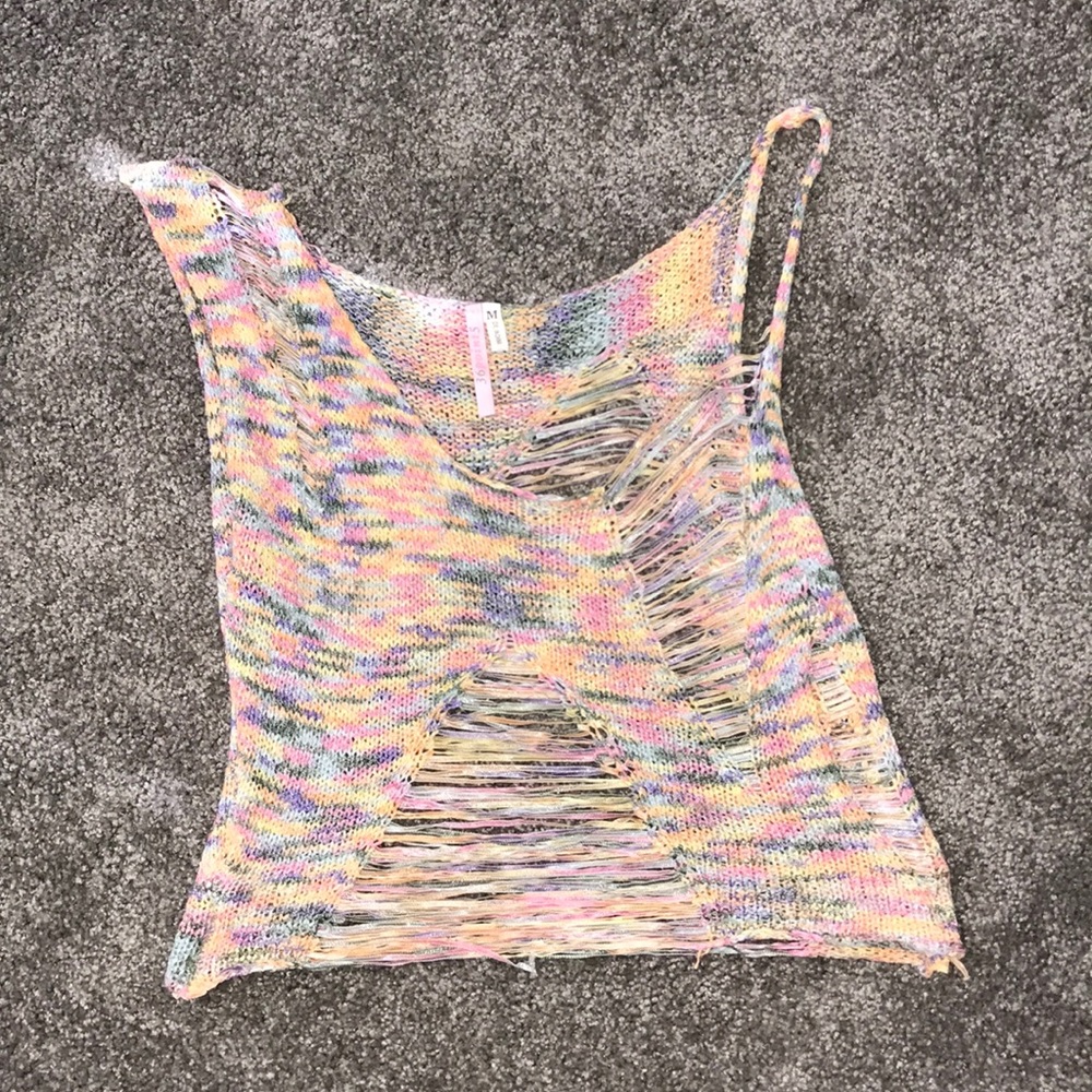 Shredded Rainbow Top